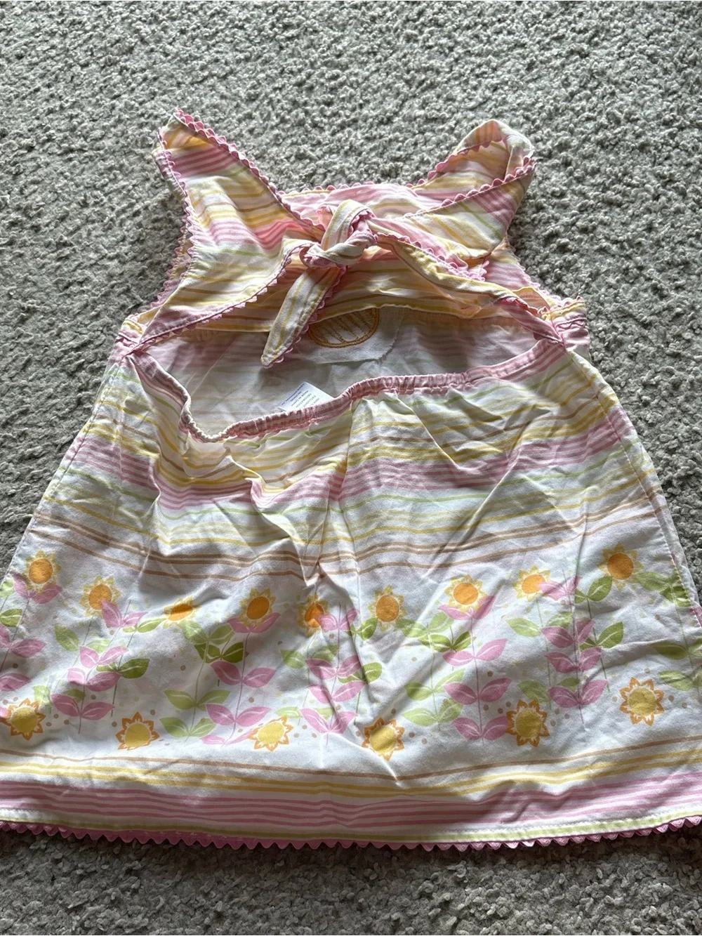 Vintage Gymboree Sunflower Fields Rick Rack top Size 10 Tank Striped